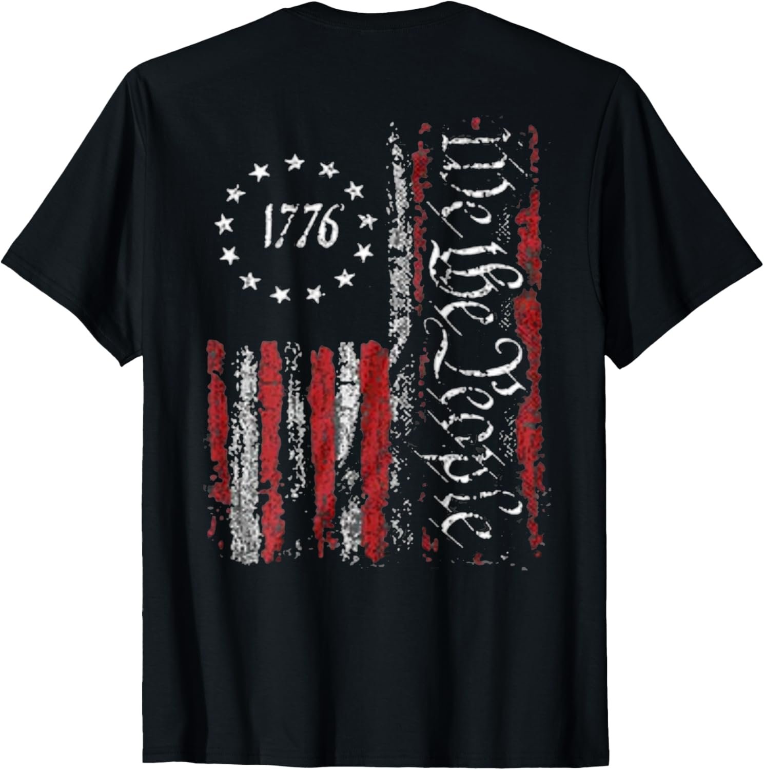 Print On Back American Flag Patriotic 1776 We The People USA... - Image 2